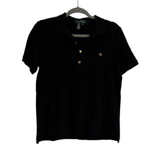Lauren Ralph Lauren Black and Gold Polo Tee